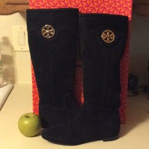 Tory Burch Black Suede Boots